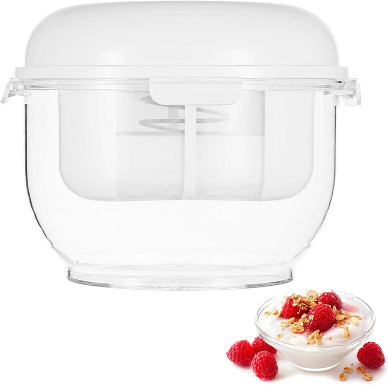DORMIYA Greek Yogurt Strainer Make Delicious Homemade Yogurt, Yogurt Maker with Removable Layer and Stainless Steel Stand, Ideal for Greek Yogurt, Cheese, Soy - Image 1